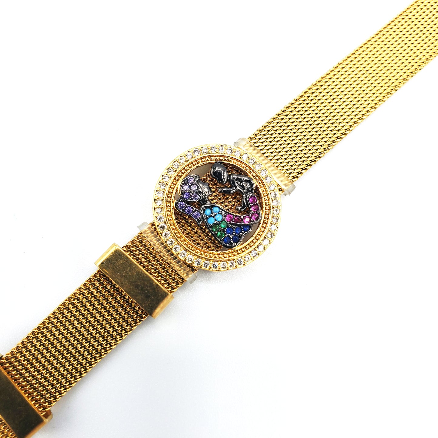 BRS-11 Brazalete/Pulsera Acero Inoxidable Mamá y Bebé 8"