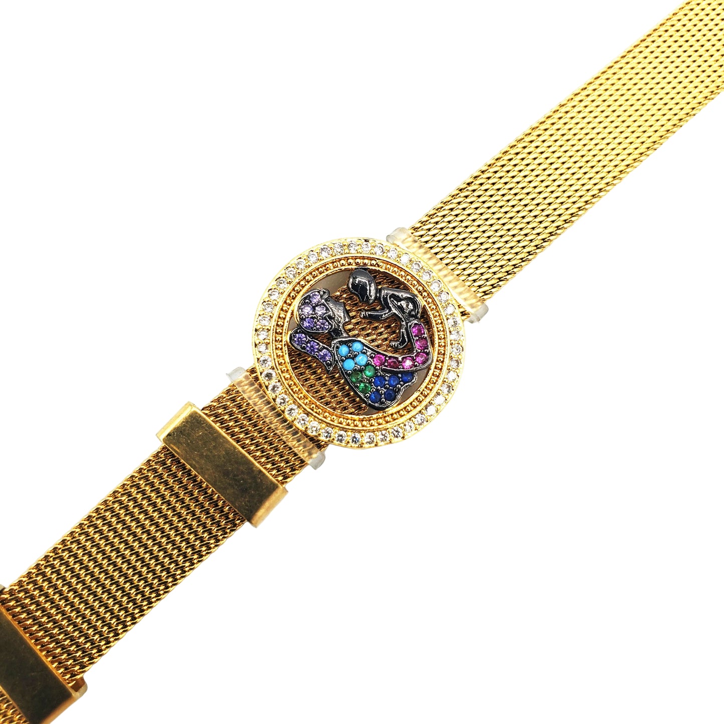 BRS-11 Brazalete/Pulsera Acero Inoxidable Mamá y Bebé 8"