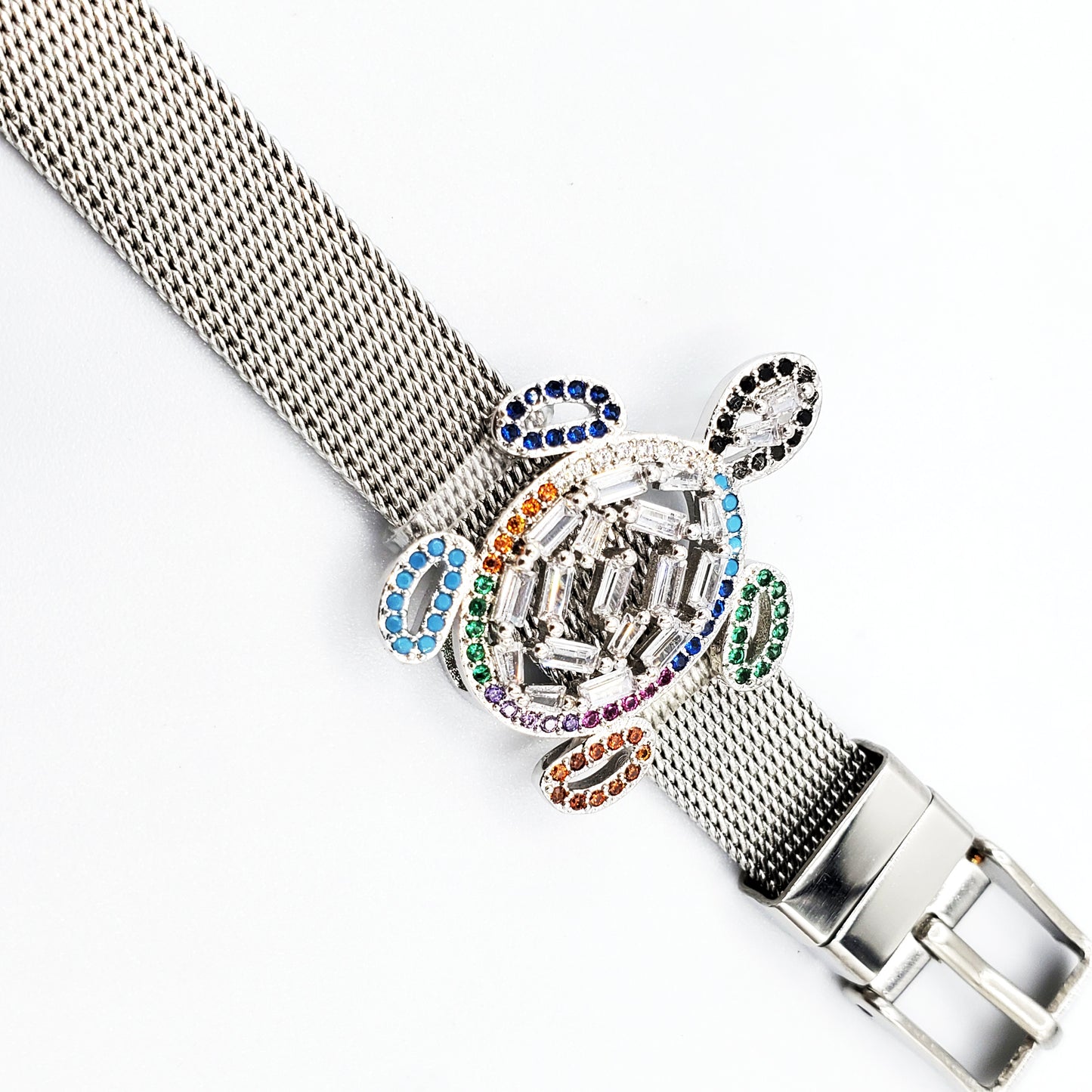 BRS-26 Brazalete/Pulsera Acero Inoxidable tortuga Multicolor