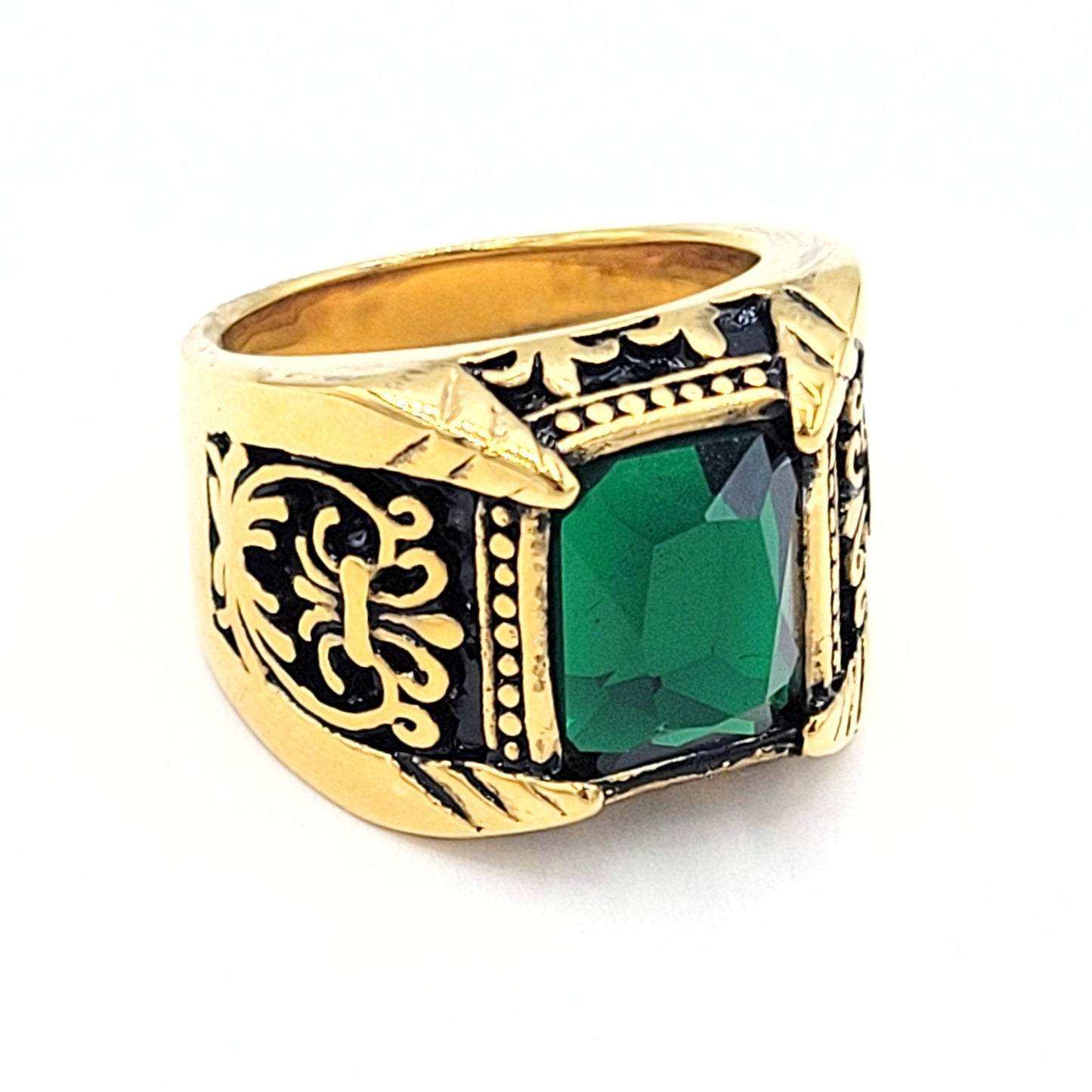 Anillo de hombre de acero inoxidable R-4