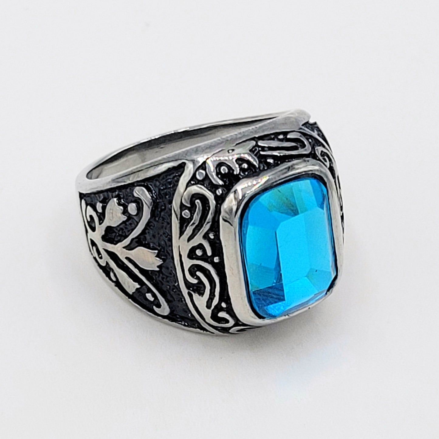 Anillo de hombre de acero inoxidable R-13