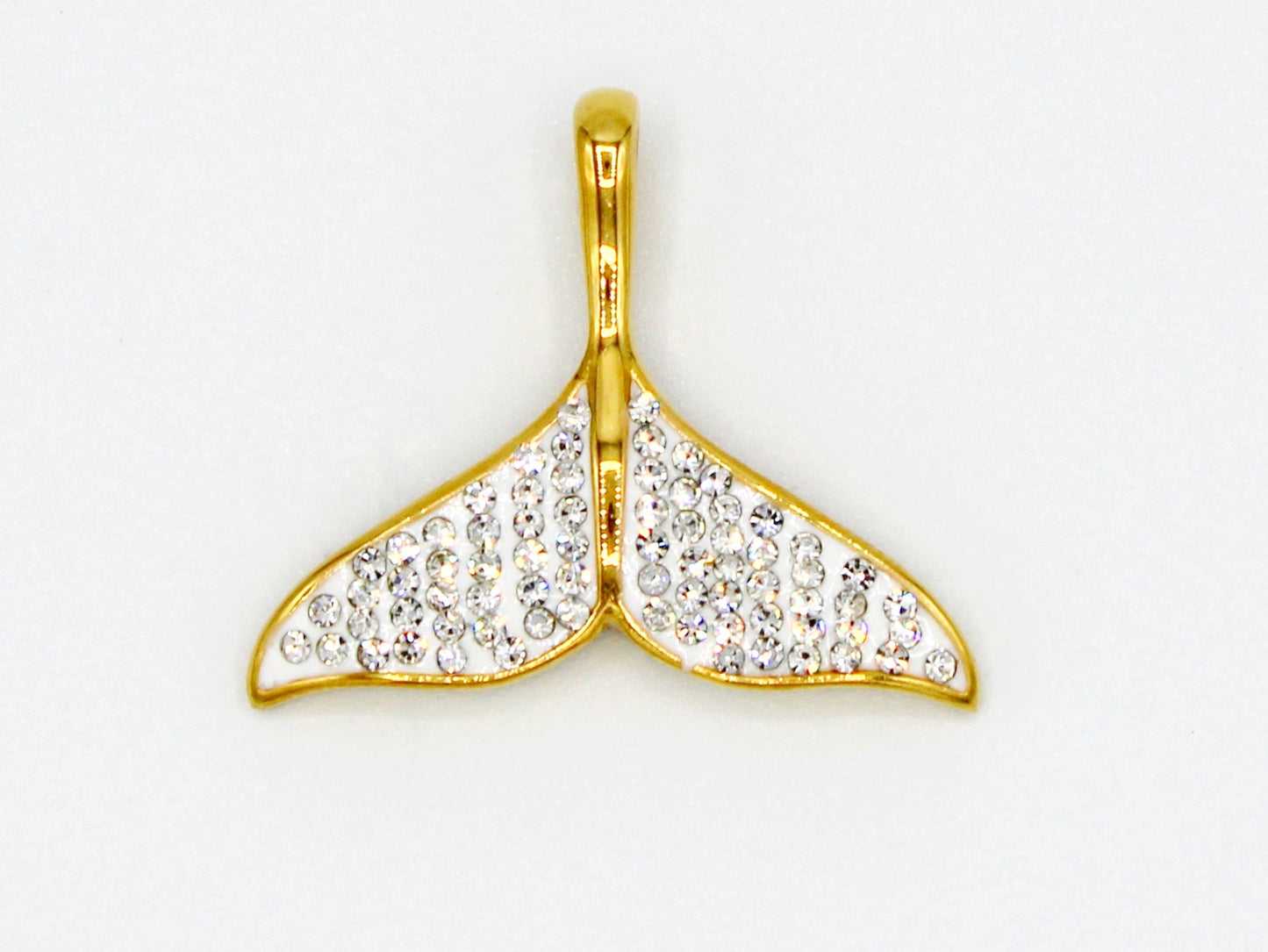 PNS-6 Dije Stainless Steel White Stones Angel Wings
