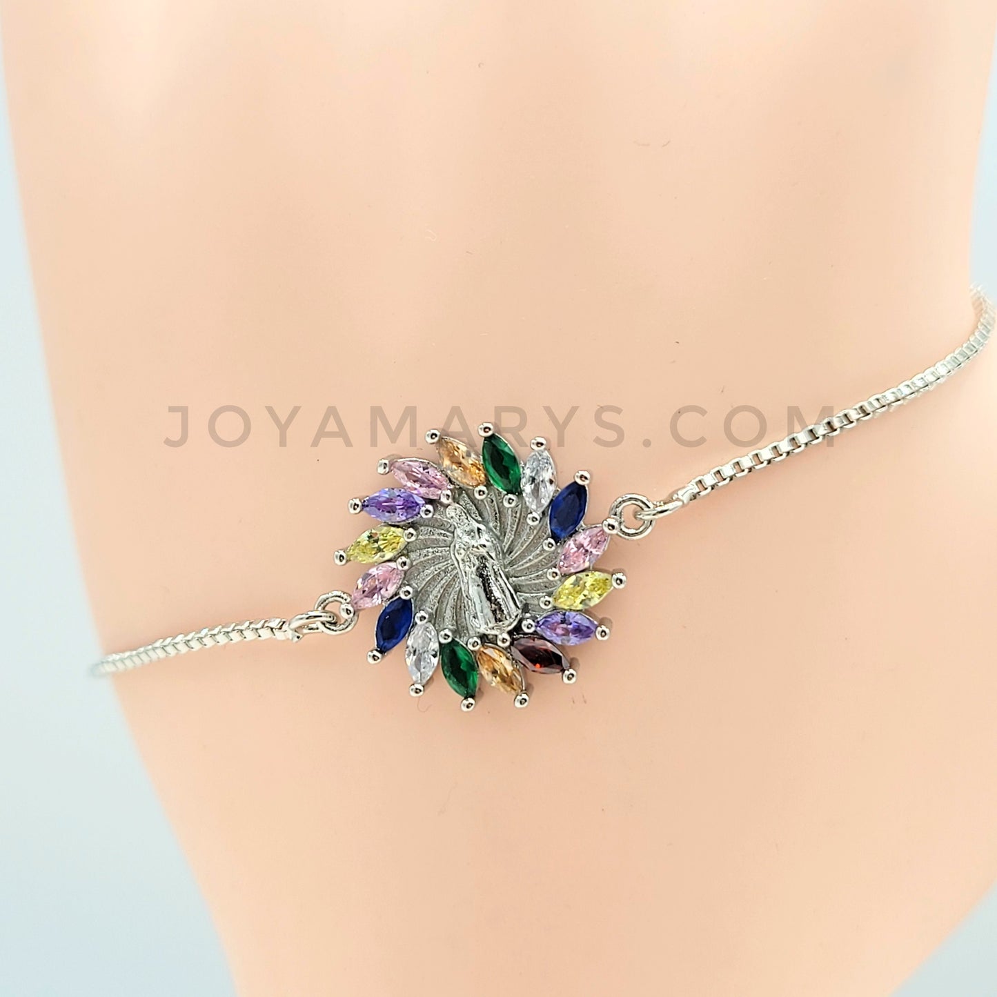 BA-124 Pulsera/Bracelet Ajustable Virgen De Guadalupe Multicolor