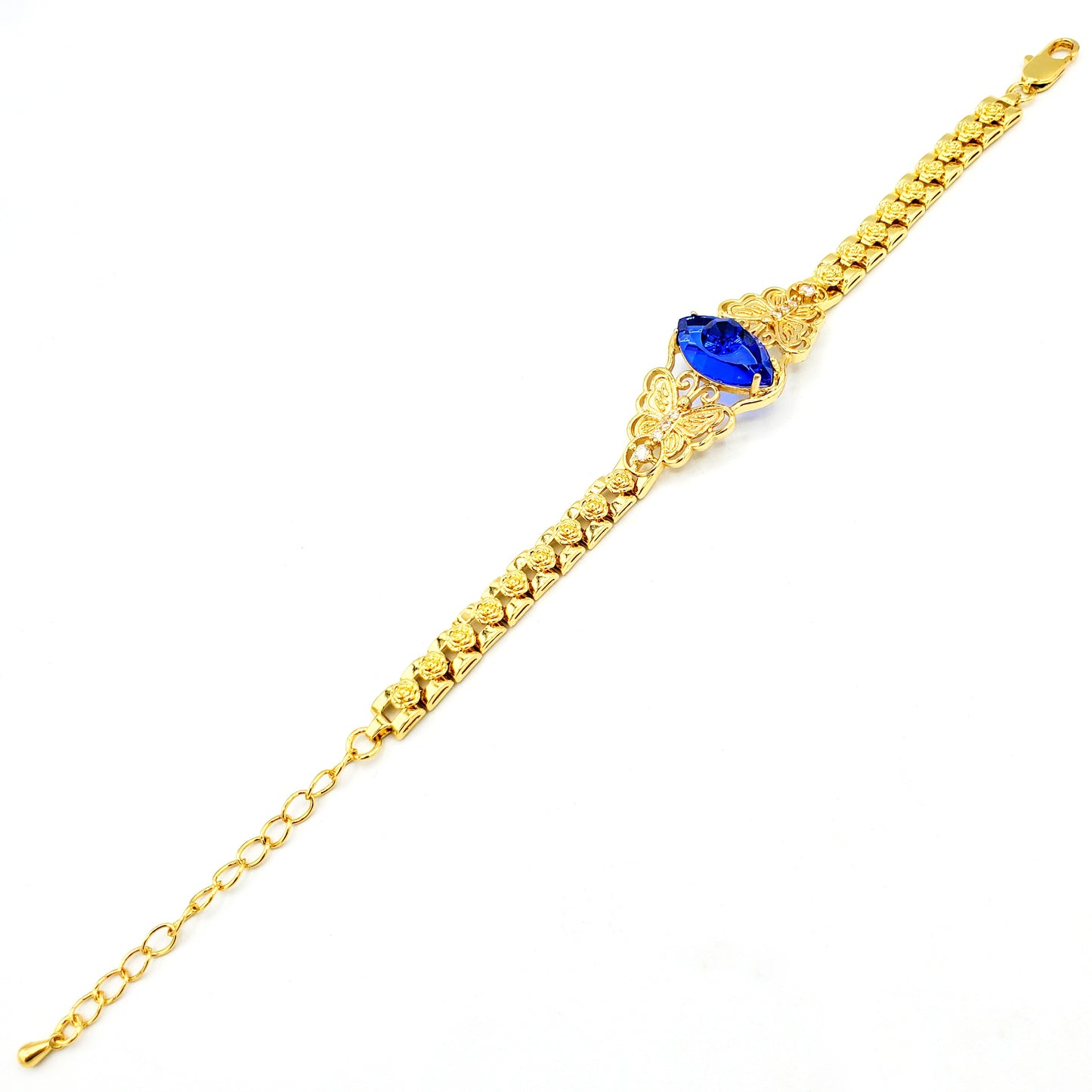 BR-187 Brazalete/Pulsera Ojo Turco Azul 9"