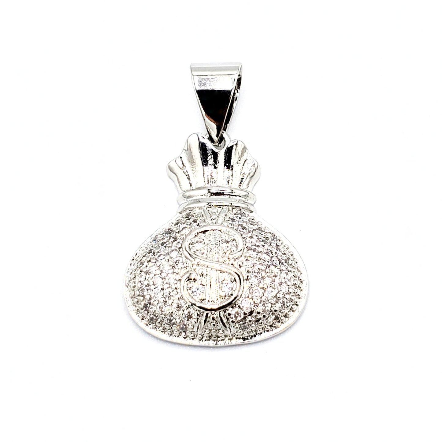 PN-029 Colgante Bolsa de Dinero Piedra Blanca