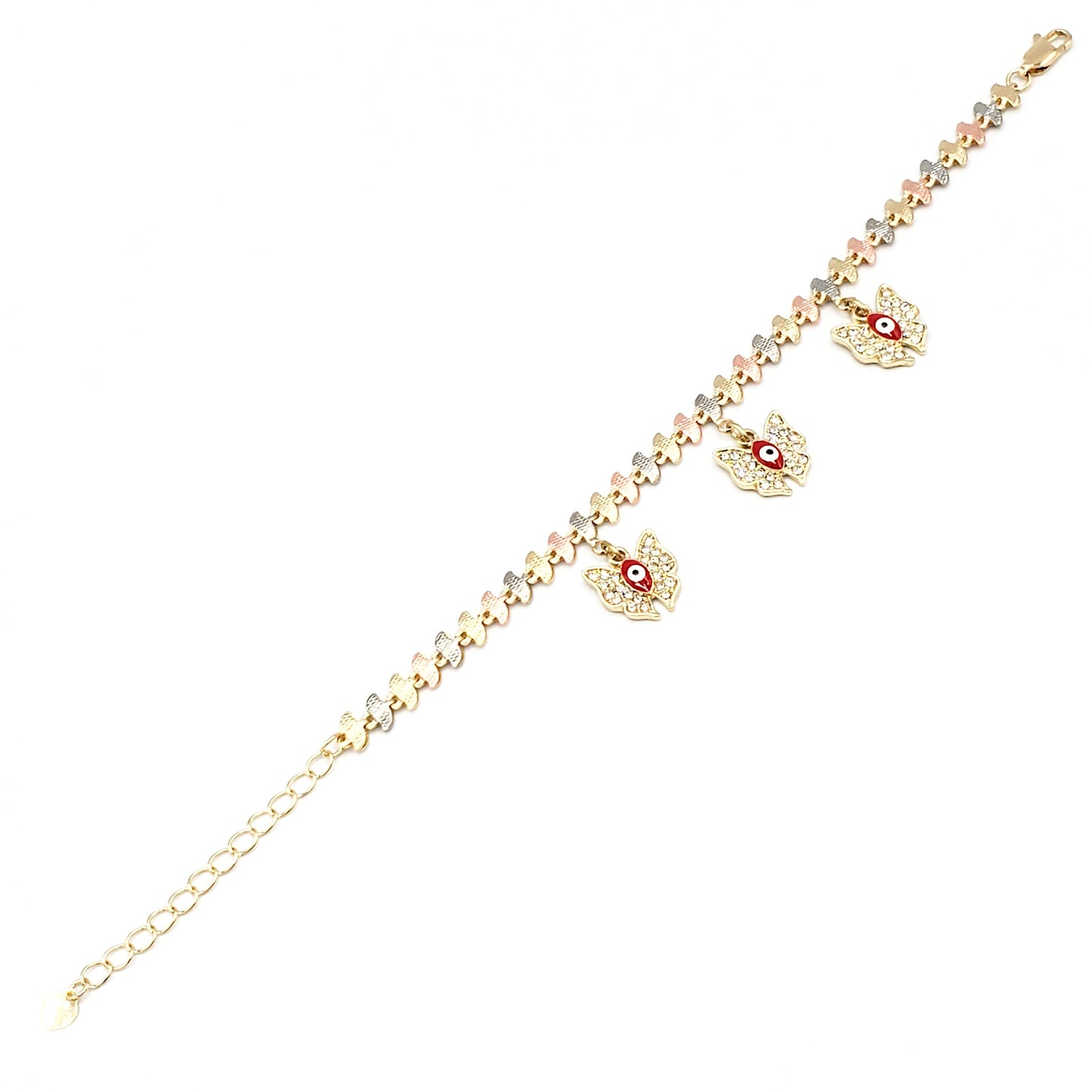BR-261 Pulsera/Pulsera 1pc paquete 3 tonos con Ojo Turco Rojo