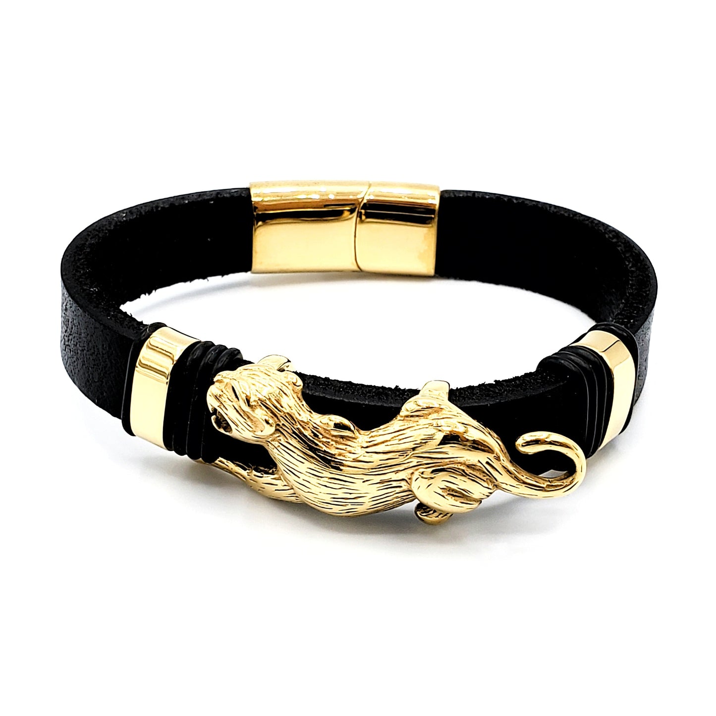 BRCS-27 Brazalete/Pulsera de Caballero Acero Inoxidable Acero Onoxidable Jaguar 1pc 8 1/2"