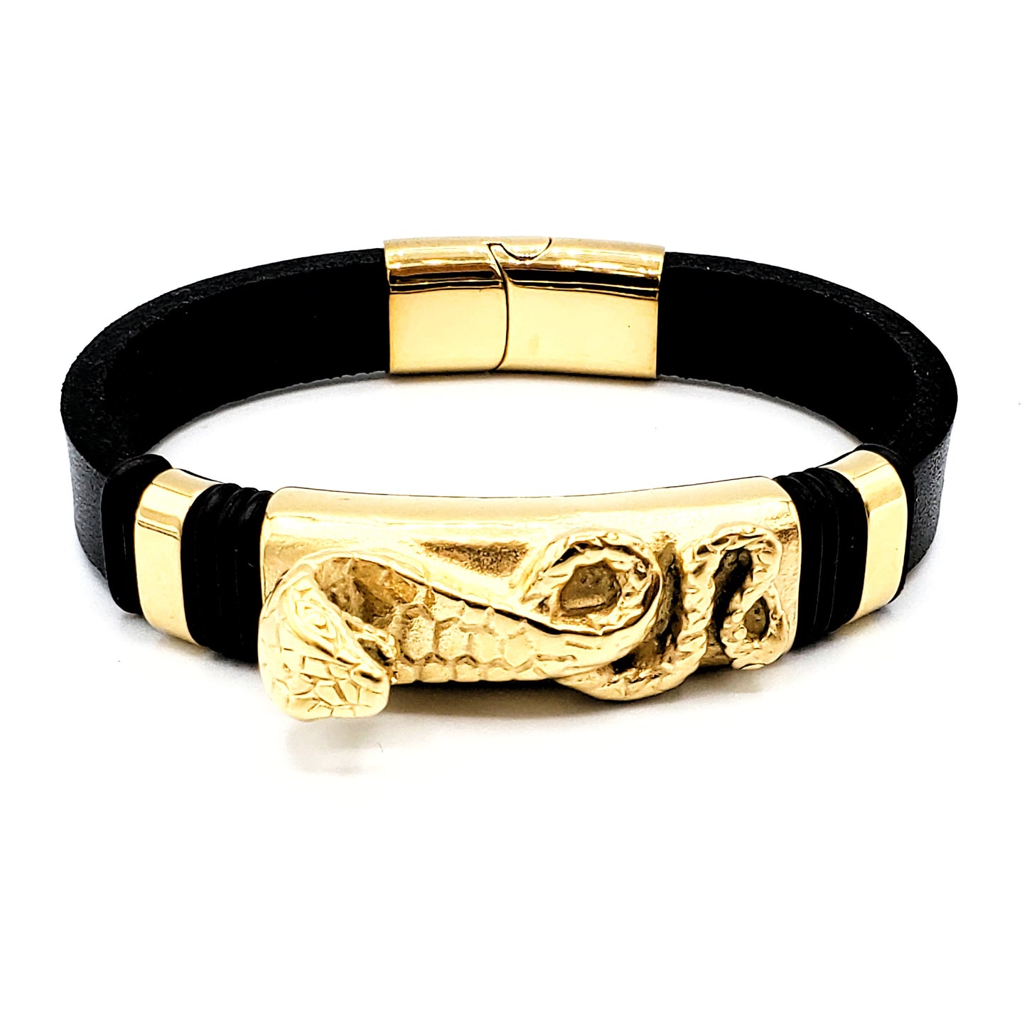 BRCS-37 Men's Bracelet/Pulsera de Caballero Acero Inoxidable Acero Onoxidable Serpiente 1pc 8 1/2"