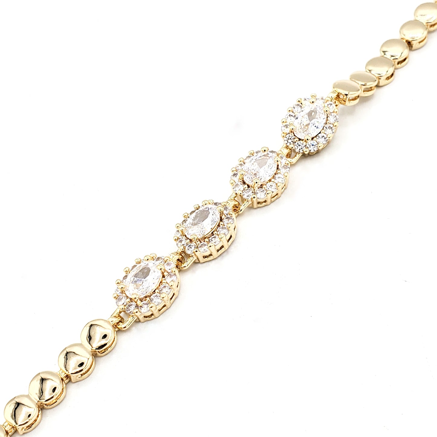 BR-216 Bracelet/Pulsera con Zirconia Blanca 7"