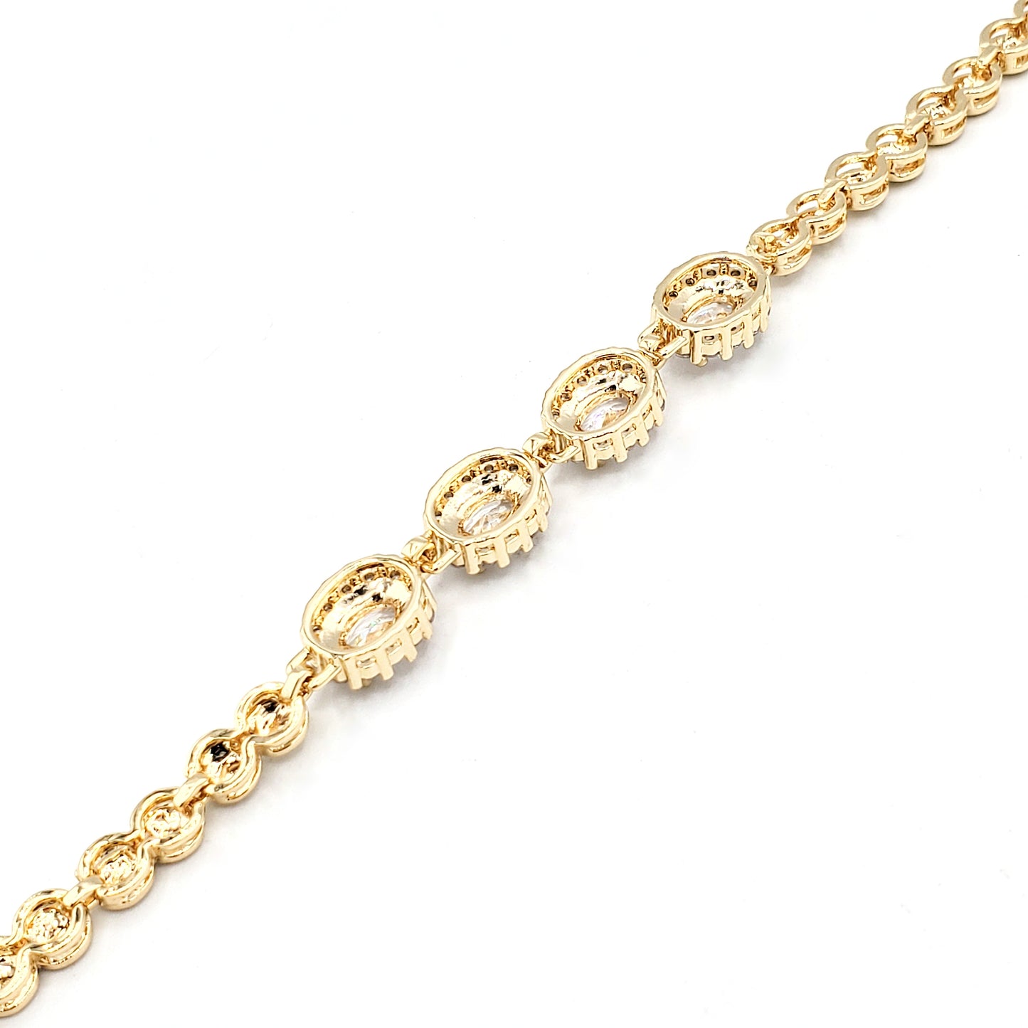BR-216 Bracelet/Pulsera con Zirconia Blanca 7"