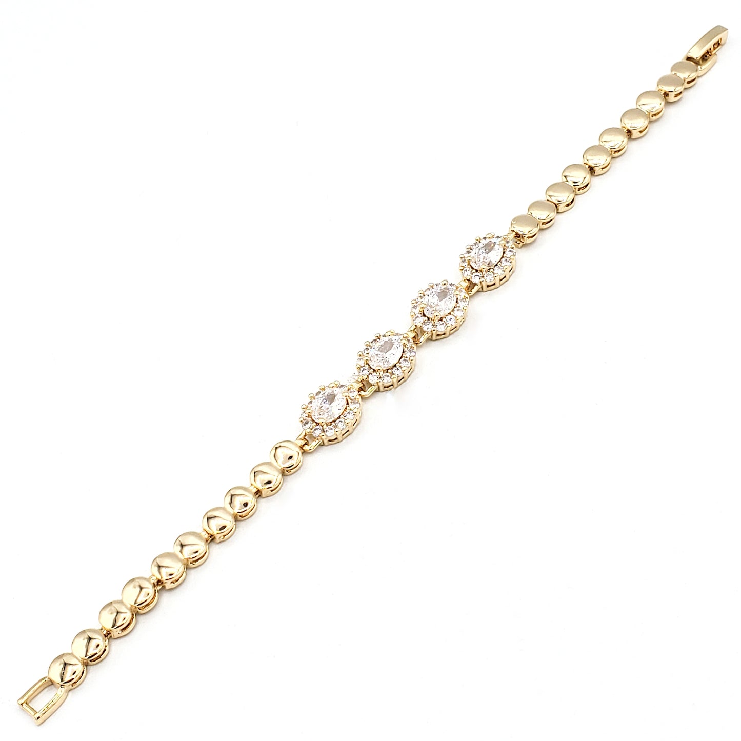 BR-216 Bracelet/Pulsera con Zirconia Blanca 7"