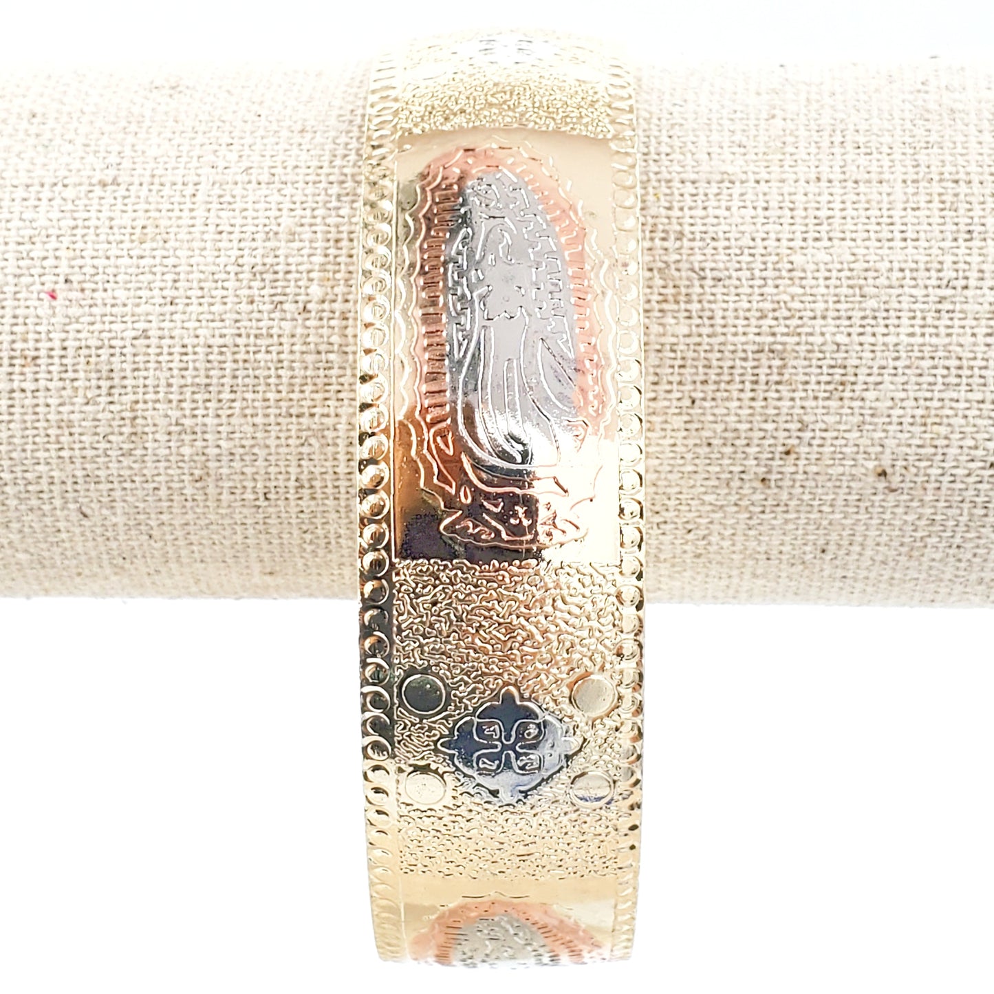 BB-14 Brazalete Virgen Guadalupe 3 tonos 1ud paquete 18k