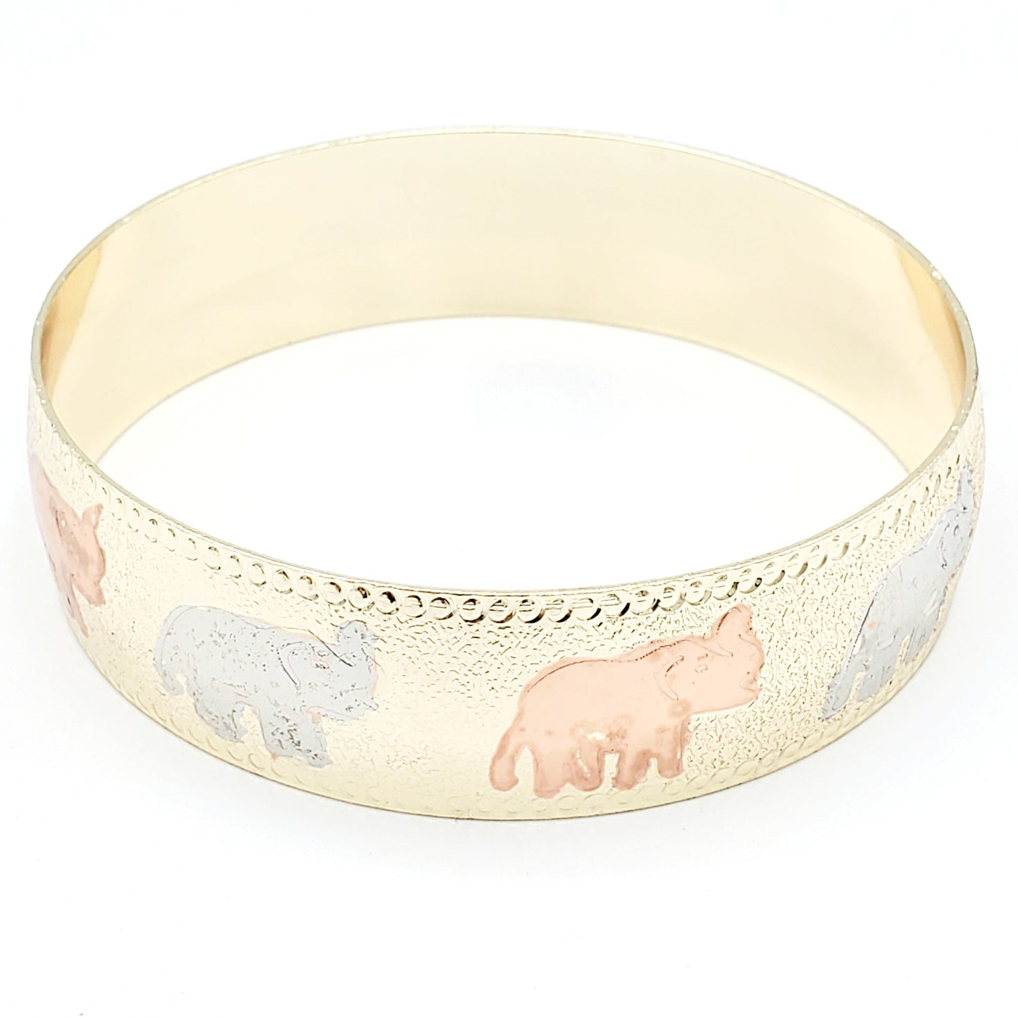 BB-15 Brazalete Elefante 3 tonos 1ud paquete 18k