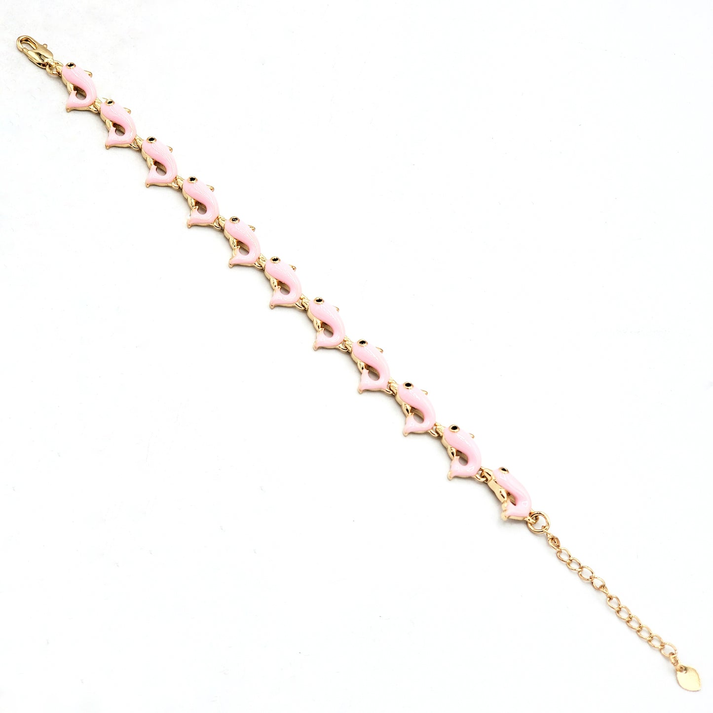 BR-273 Bracelet/Pulsera Delfín Rosa 1pc paquete 9"