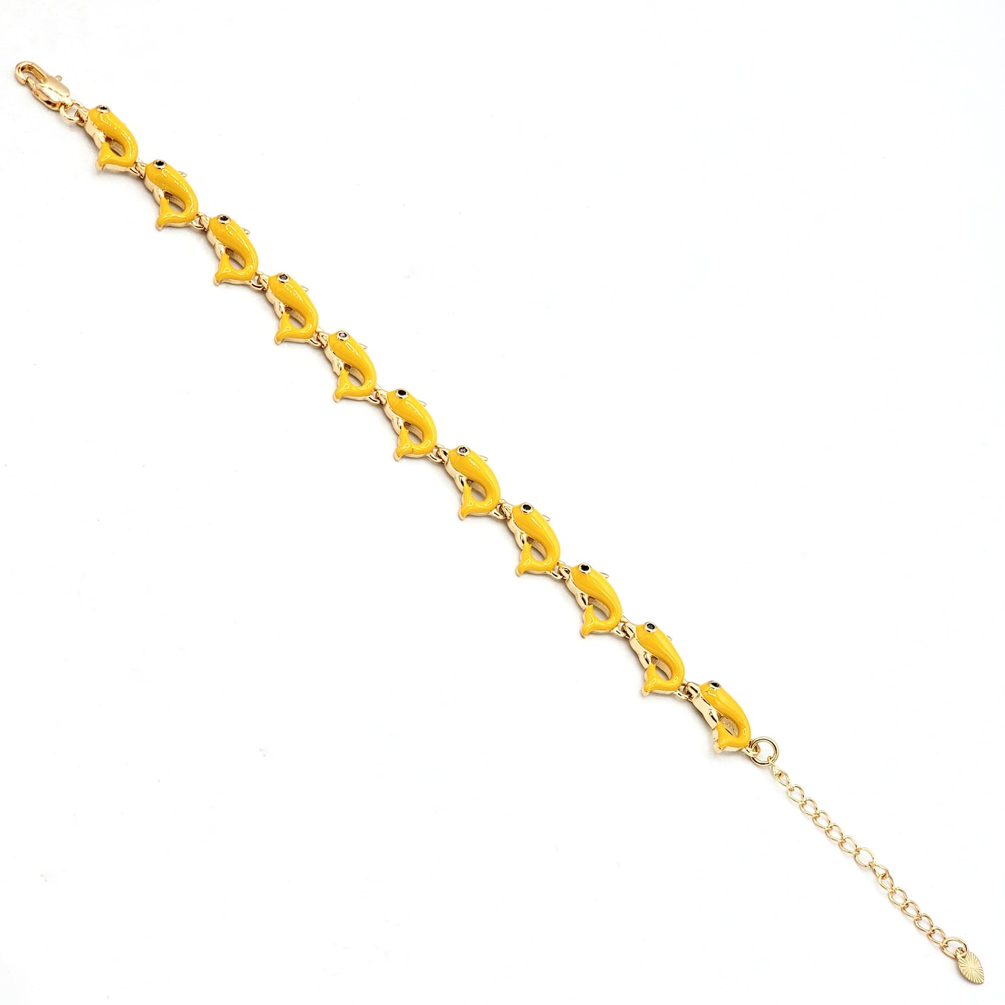 BR-274 Brazalete/Pulsera Delfín Amarilla 1pc paquete 9"