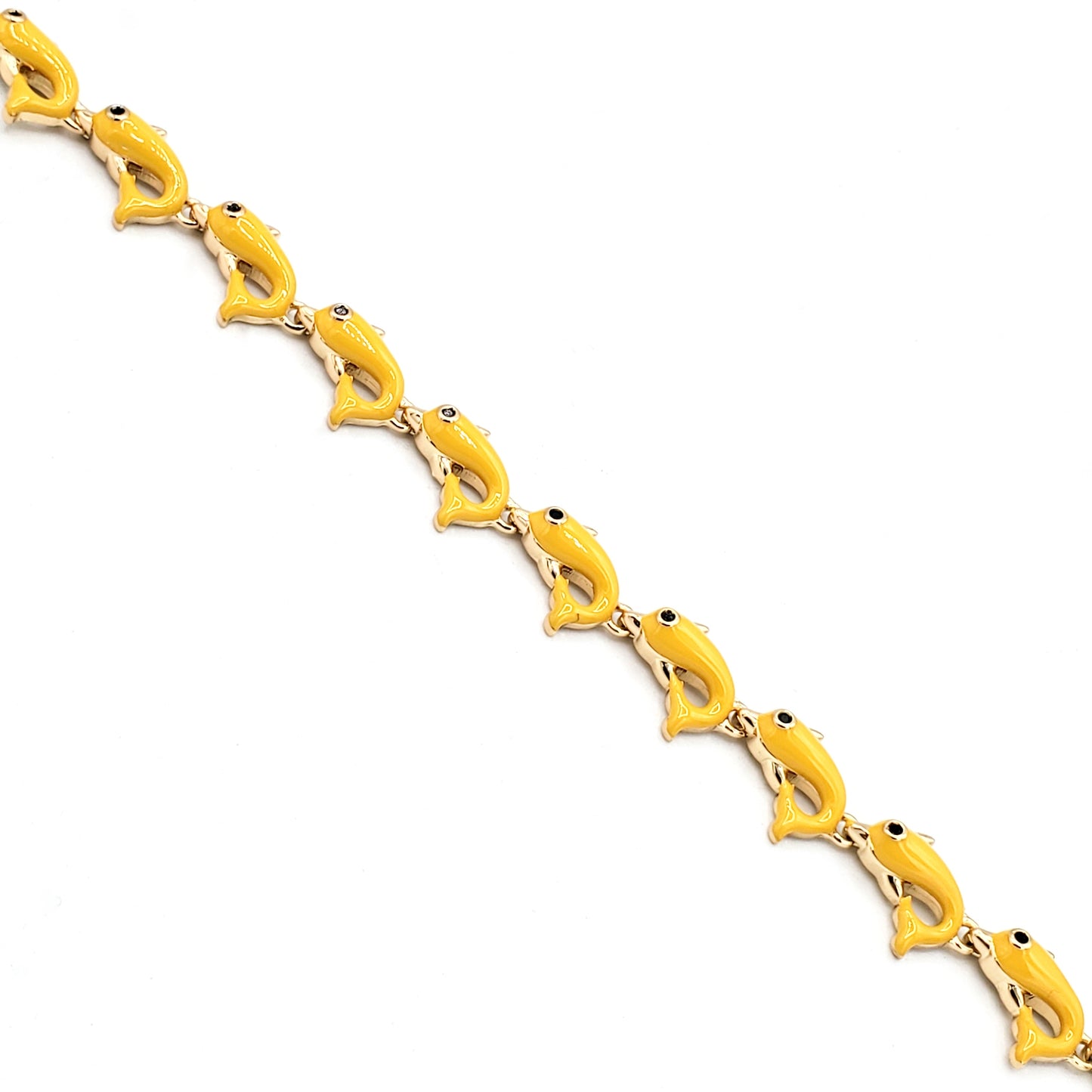 BR-274 Brazalete/Pulsera Delfín Amarilla 1pc paquete 9"