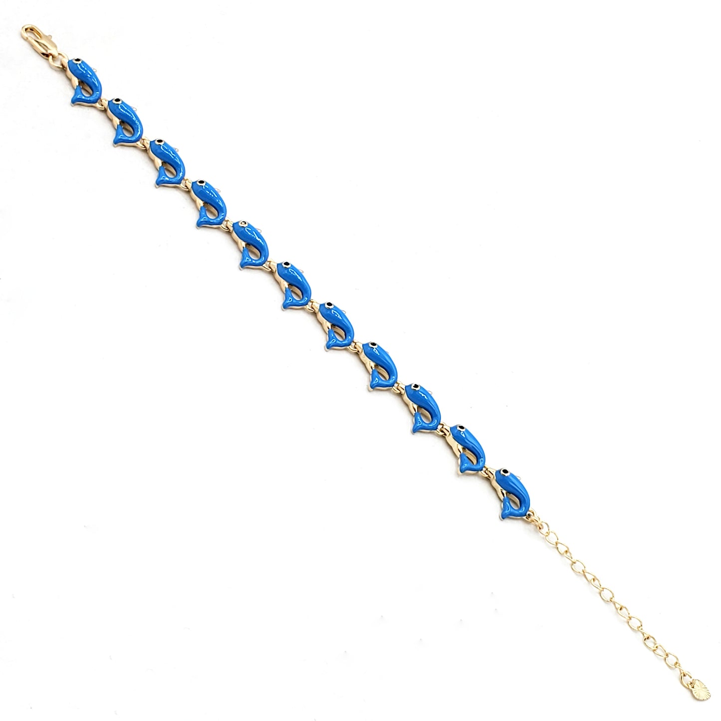 BR-276 Bracelet/Pulsera Delfín Azul 1pc paquete 9"