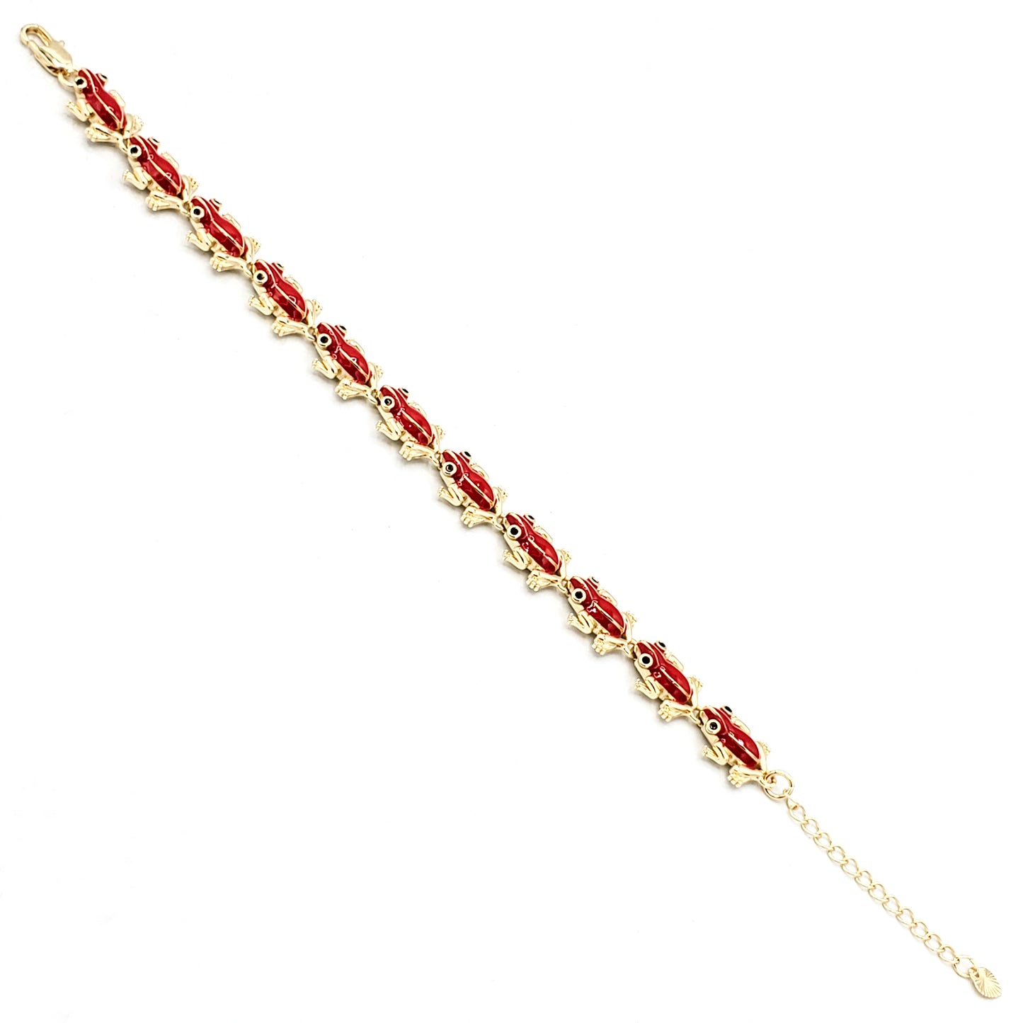 BR-268 Brazalete/Pulsera Rana Roja 1pc paquete 9"
