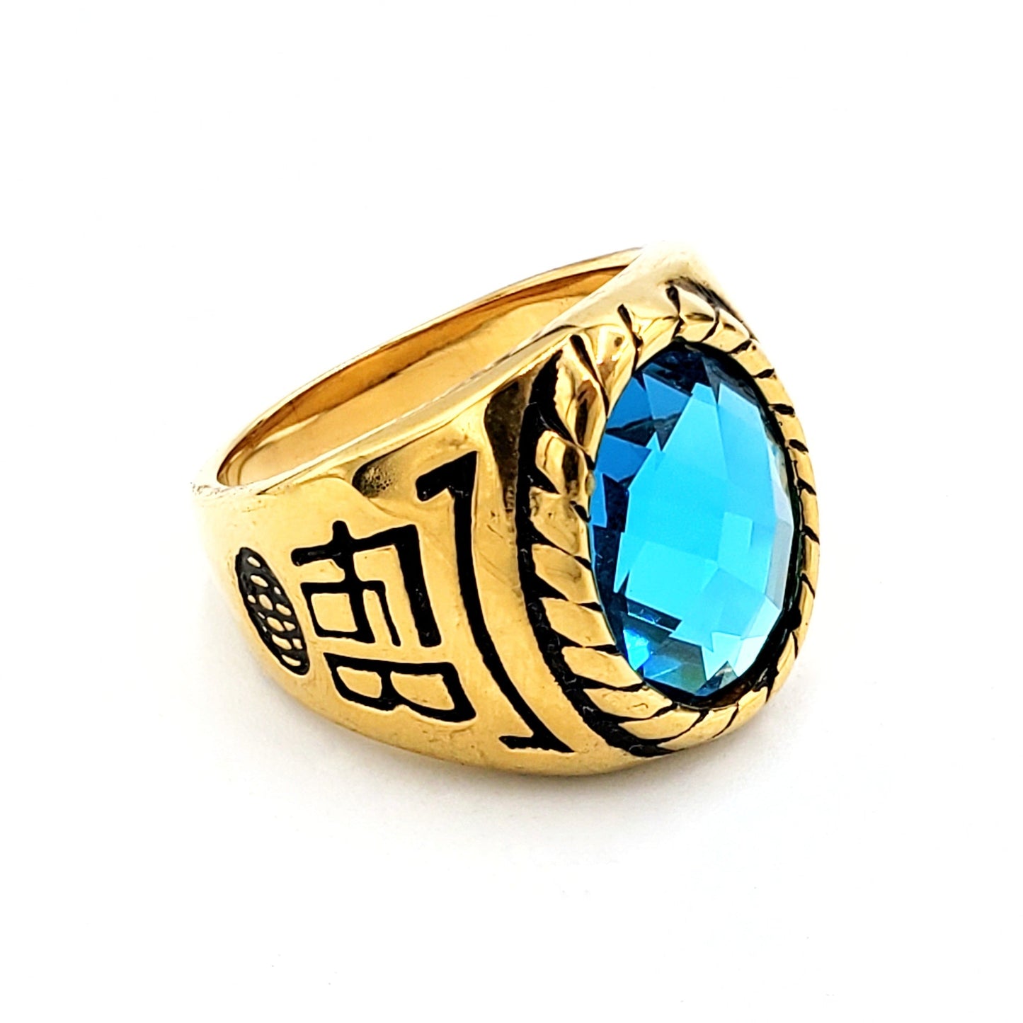 Anillo de hombre de acero inoxidable R-2