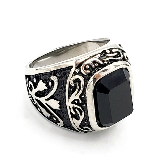 R-12 Stainless Steel Men's Ring