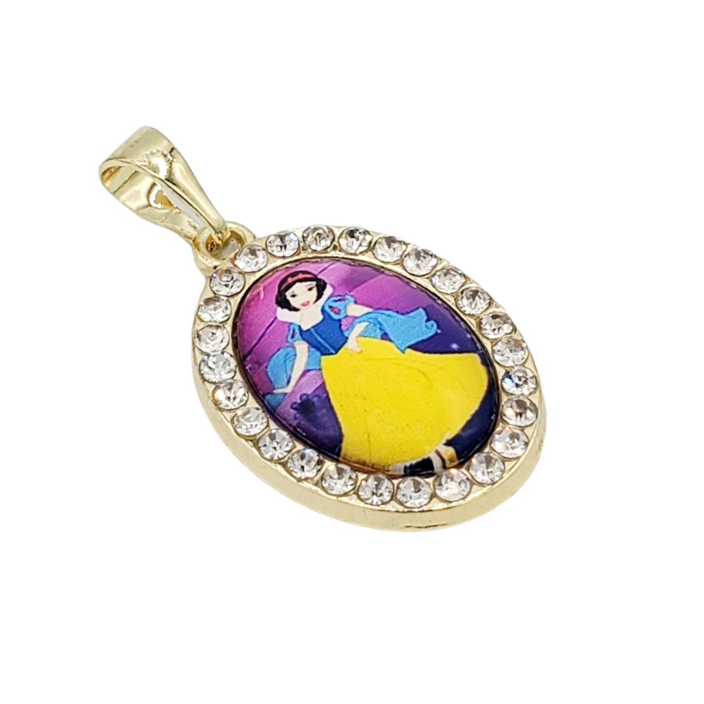 PN-0393 Pendant Snow White Zirconia Blanca 1.25"