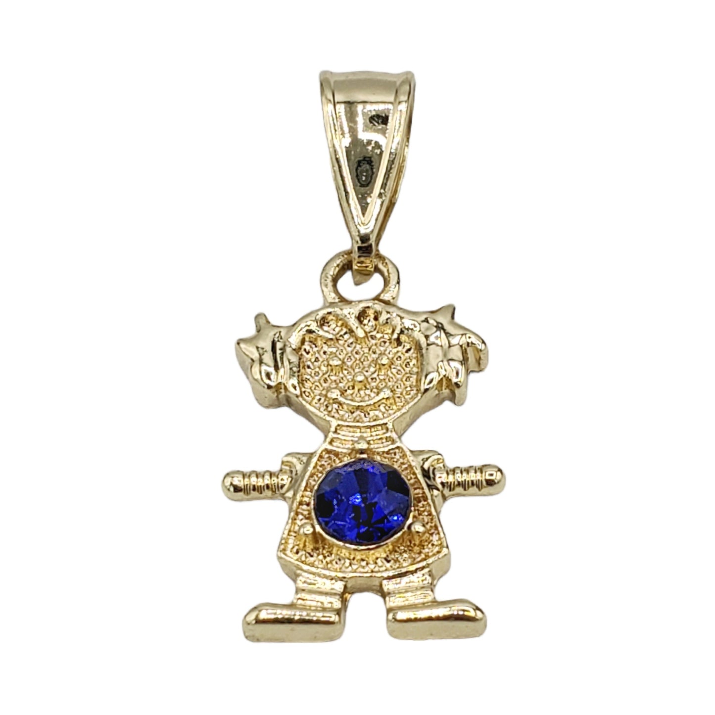 PN-0428 Pendant Niña Zirconia Azul Oscura 1.25"
