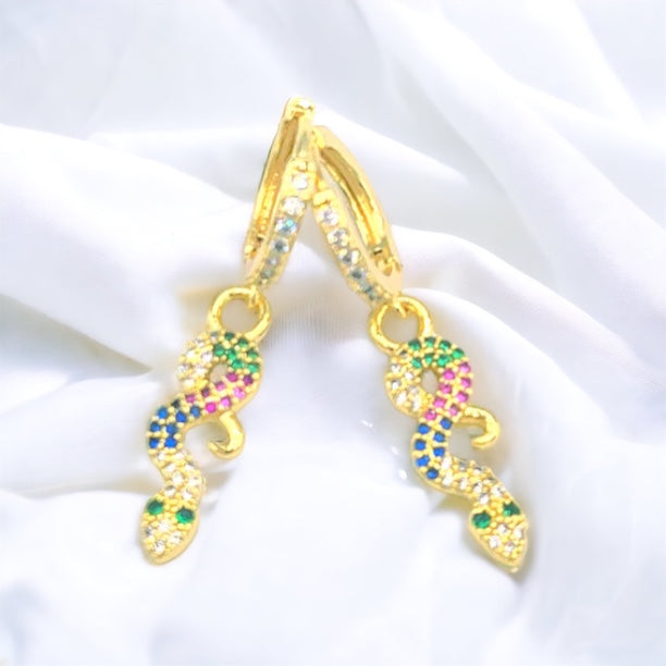 ER-274 Aretes Serpiente Multicolor