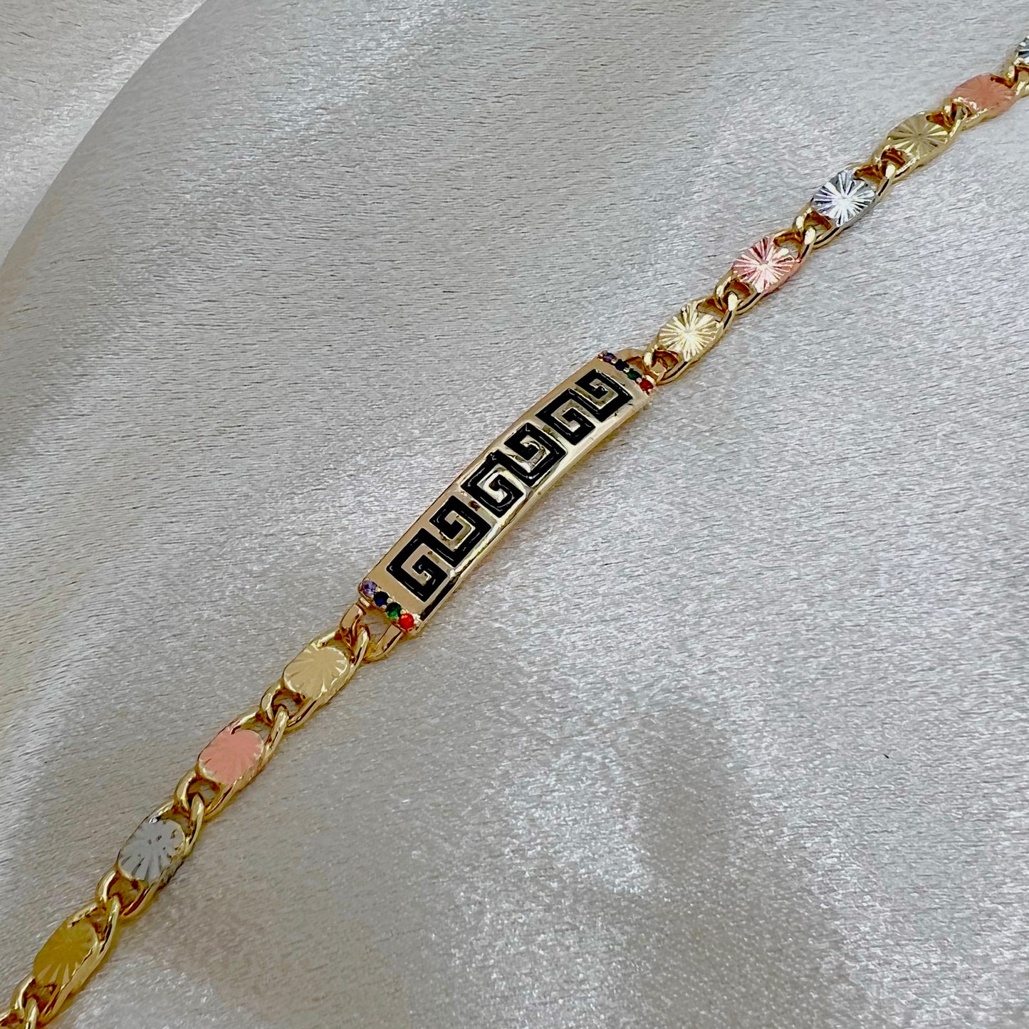 BR-0291 Pulsera de 3 tonos Zirconia multicolor 1ud