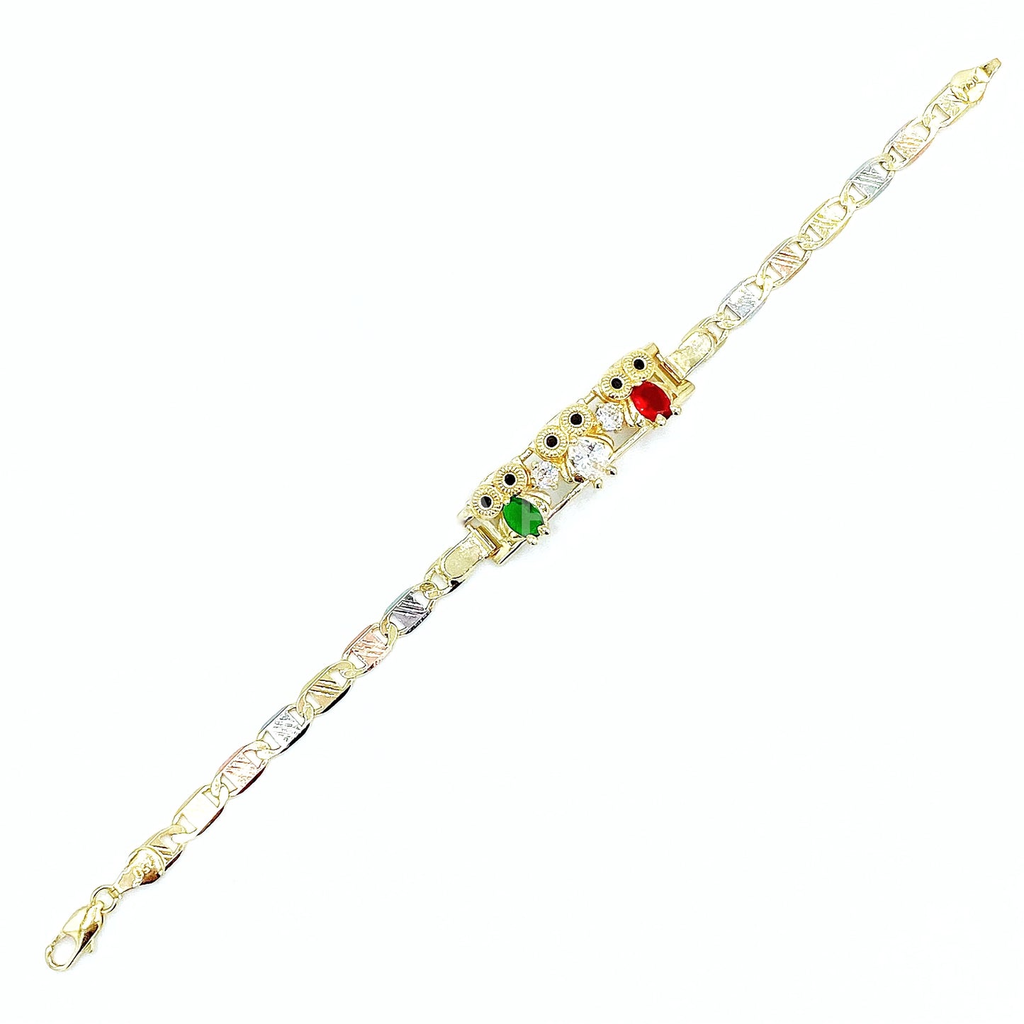 BR-259 Owl Zirconia Multicolor 18k 1pc pack