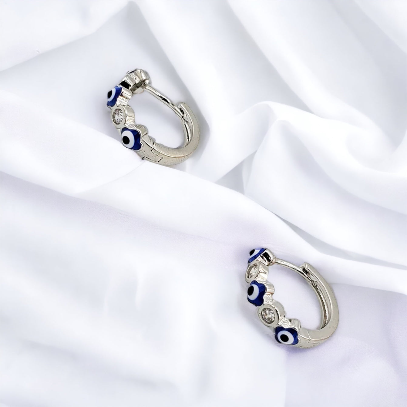 SER-49 Aretes/Aretes Ojo Turco Azul 1cm 1ud