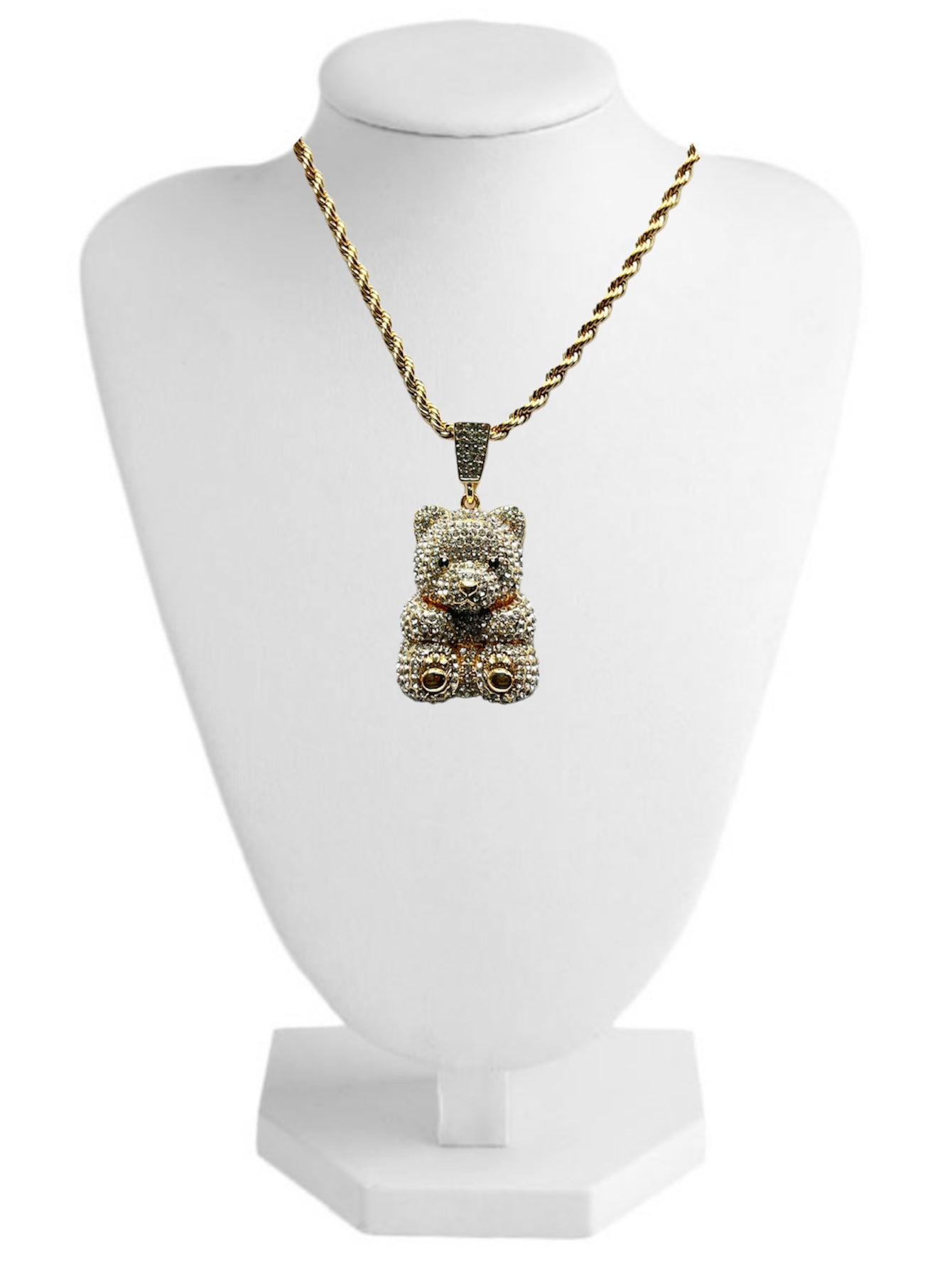 PN-0502 Osito Sentado 2” Zirconia Blanca