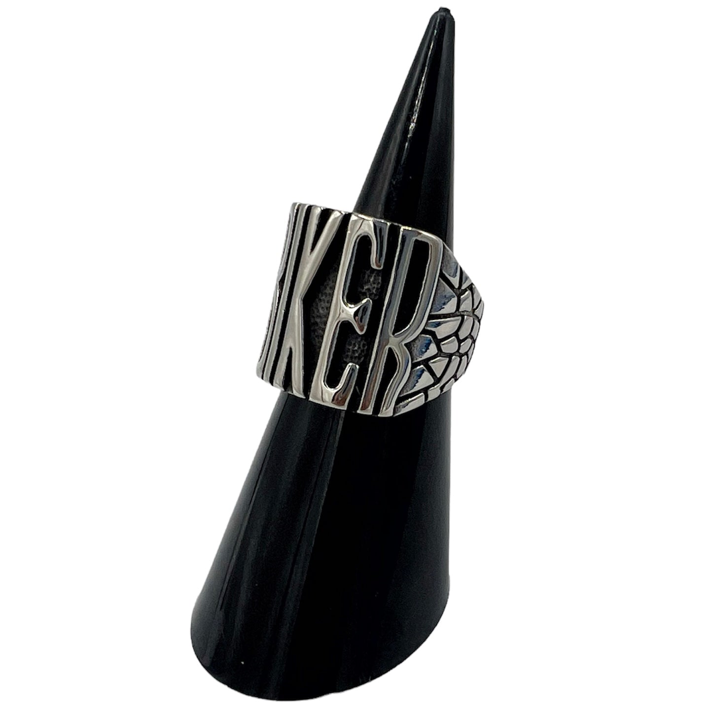 R-51 Stainless Steel Anillo Motorista (BIKER),Color: Silver, Seleccione el Size en la Parte de Abajo donde dice Size