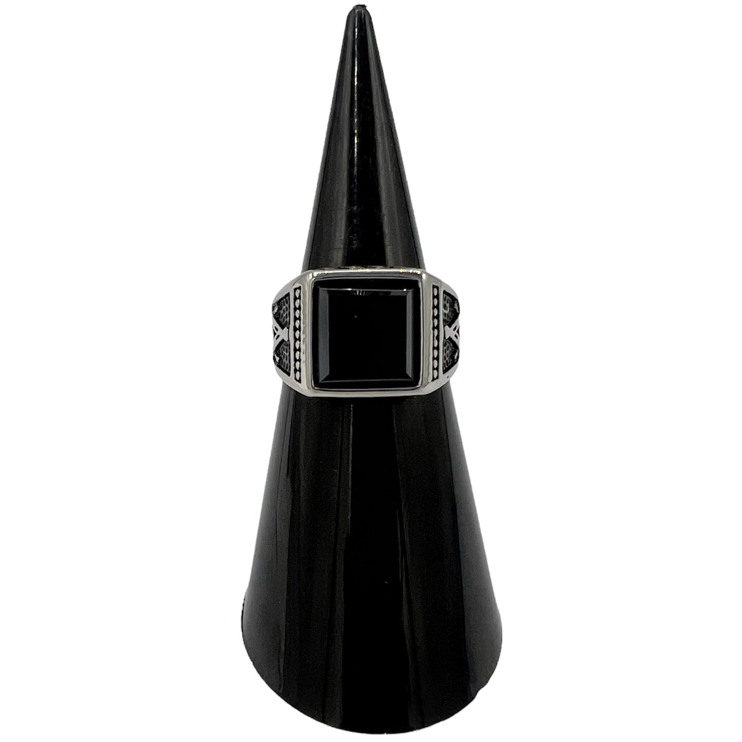 R-50 Acero Inoxidable Anillo de Hombre/Men's Ring ,Color: Silver, Seleccione el Size en la Parte de Abajo donde dice Size