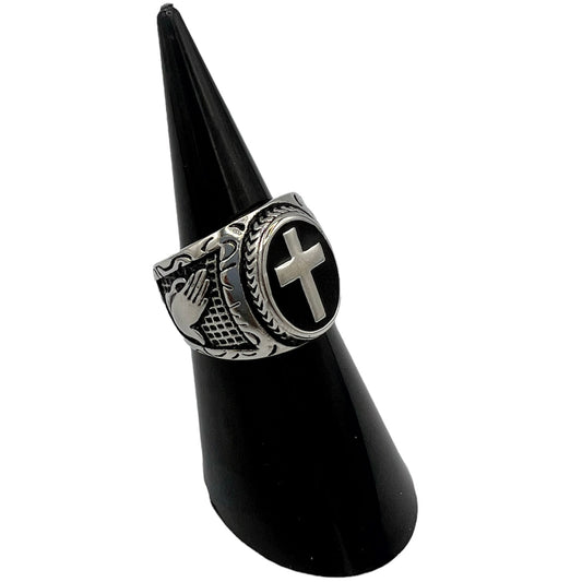 R-41 Stainless Steel/ Cross Ring