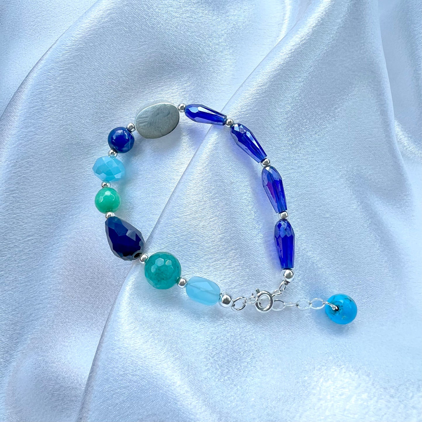 Agate Blue Crystal Bracelet
