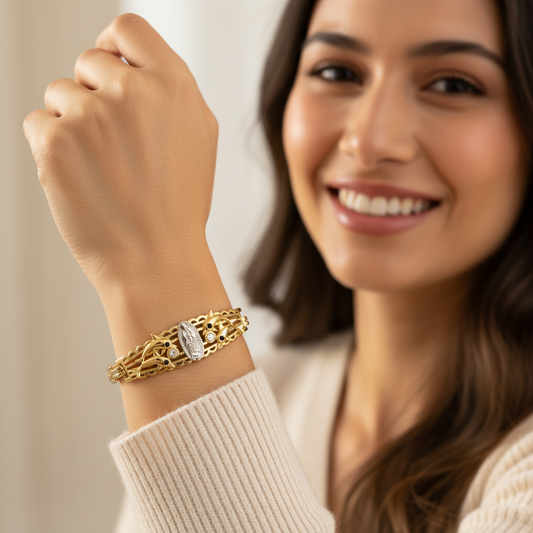 BR-249 Pulsera/Pulsera Paquete Paquete de 1 pieza Italia 18k Paquete de Brazalete