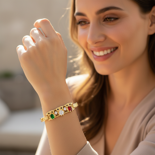 BR-259 Owl Zirconia Multicolor 18k 1pc pack