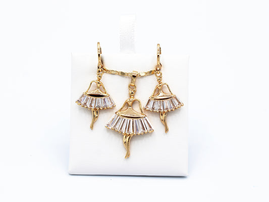 S-211 Conjunto Bailarina Piedras Blancas