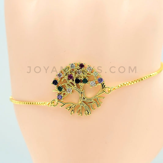 BA-110 Pulsera/Bracelet Adjustable Tree of life Multicolored