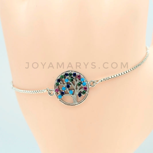 BA-113 Pulsera/Bracelet Adjustable Tree of life Multicolored