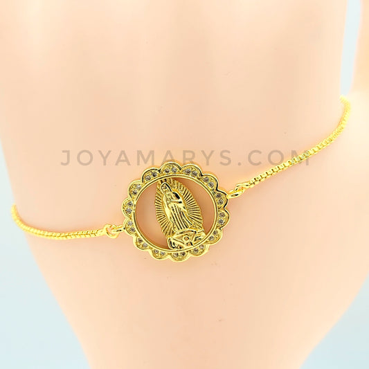 BA-126 Pulsera/Bracelet Adjustable Virgin De Guadalupe