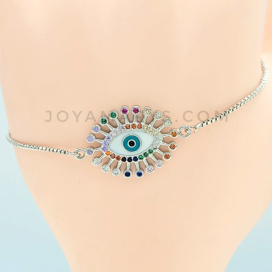 BA-148 Pulsera/Bracelet Adjustable Evil Eye Multicolored