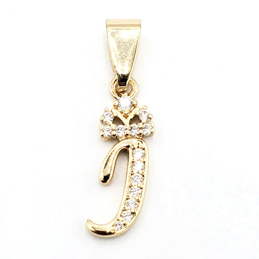 PN-0275 Pendant Letra i Zirconia Blanca 1.25"