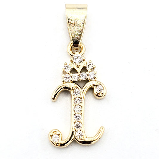 PN-0290 Pendant Letra X Zirconia Blanca 1.25"