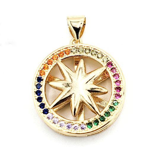 PN-0363 Pendant Zirconia Multicolor 1"