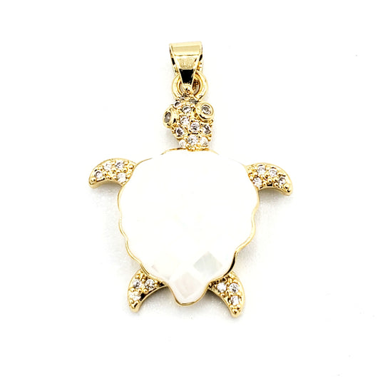 PN-0367 Pendant Tortuga Blanca 1"