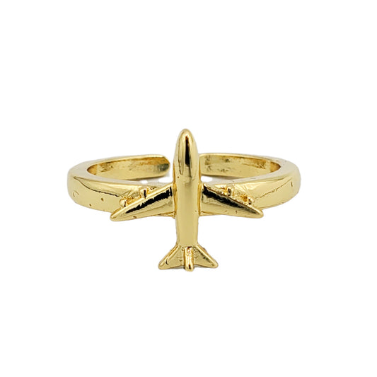 WR-332 Anillo Mujer/Anillo de Mujer Ajustable Avión 1cm