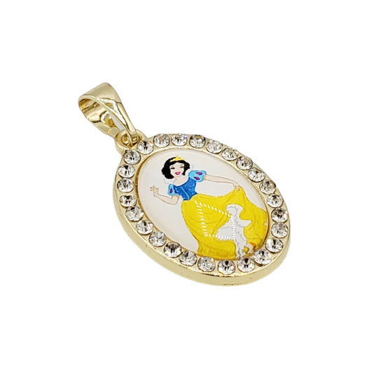 PN-0402 Pendant Snow White Zirconia Blanca 1.25"