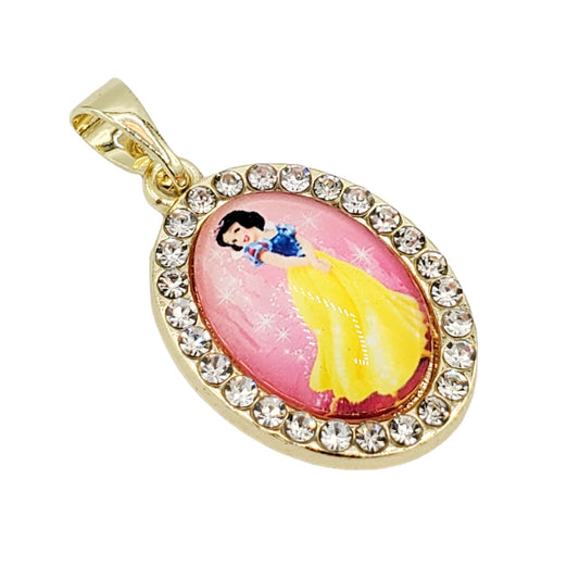 PN-0404 Pendant Snow White Zirconia Blanca 1.25"