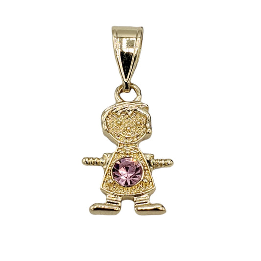 PN-0431 Pendant Niño Zirconia Rosa 1.25"